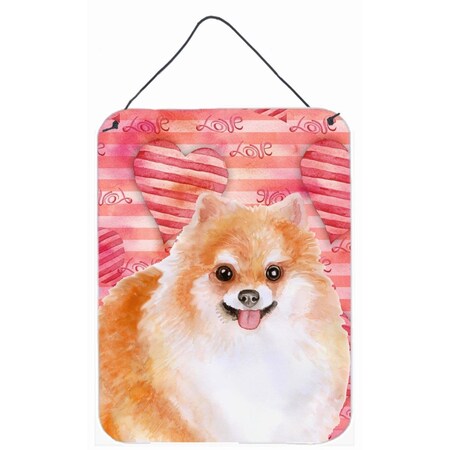 Carolines Treasures Pomeranian No.2 Love Wall or Door Hanging Prints BB9803DS1216